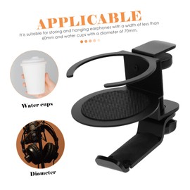 MAGICLULU Rotating Headphone Stand Desk Cup Holder Clamp Gaming Pc Accessory for Table