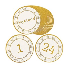 Fun Express Clock FACE CARDSTOCK Table Numbers 1-24 - Party Supplies - 28 Pieces