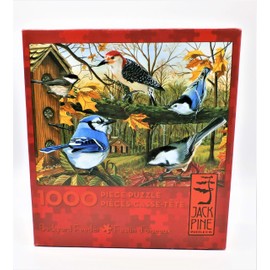 Cobblehill 70010 JackPine Puzzles 1000 Backyard Feeder, Various