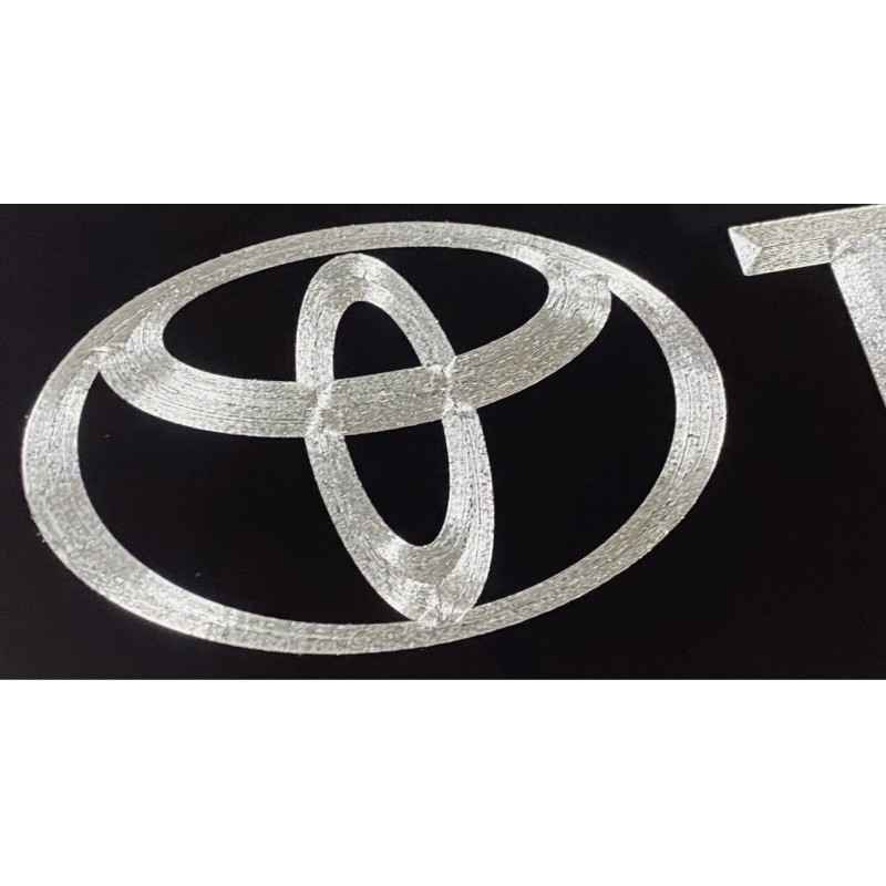 BLVD Toyota Car Tag Diamond Etched Aluminum Engraved Vanity Front