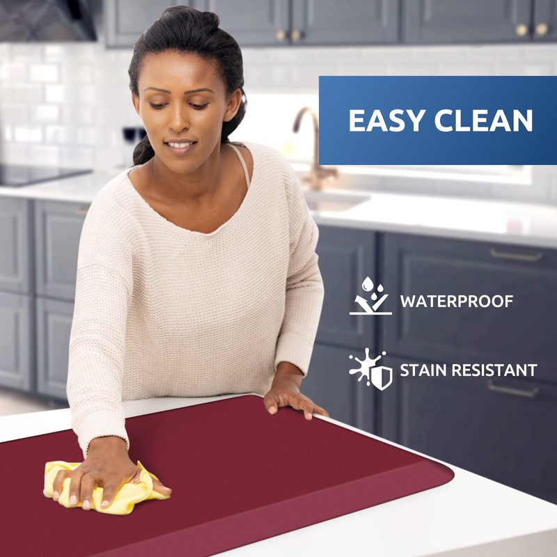 KitchenClouds KitchenClouds Kitchen Mat Cushioned Anti Fatigue Kitchen Rug 0.8inch
