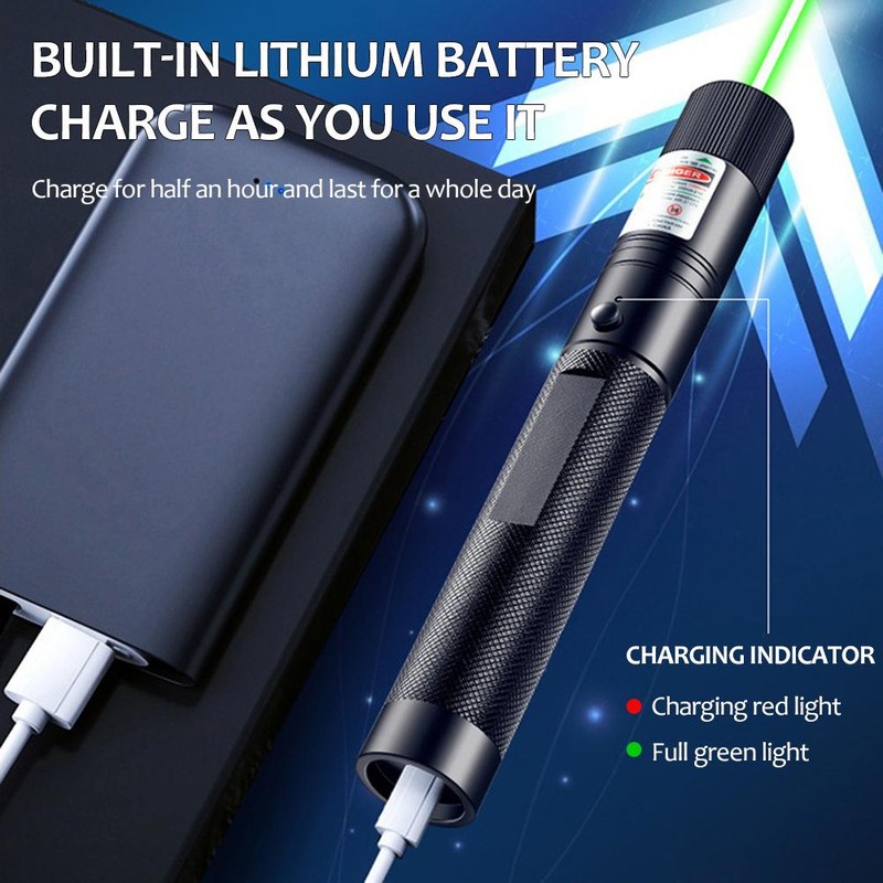 Long Range Green Light USB Charging Flashlight Green Shooting Flashlight