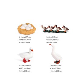 shenhailan Realistic Animal Growth Cycle Model Toy Educational Toy for Boys Girls Kids Gifts (White Goose)