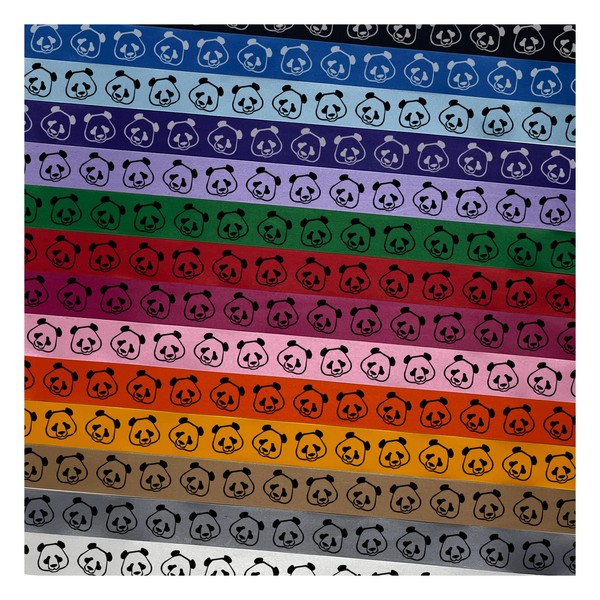 Panda Face Icon Satin Ribbon for Bows Gift Wrapping DIY