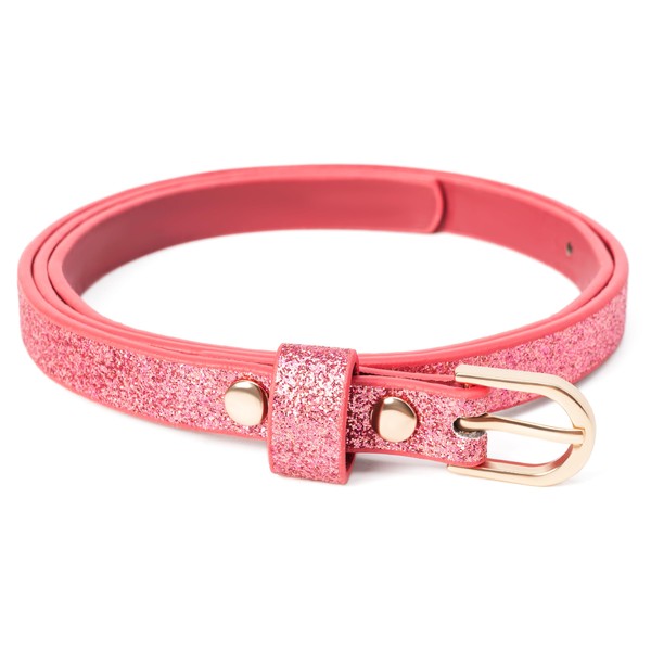 Peppercorn Kids Ultra Skinny Sparkly Belt S/M 4-7YR Mauve Pink