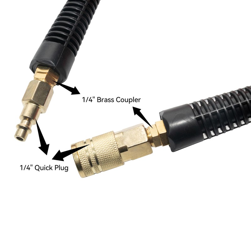 HFS(R) Polyurethane Air Hose with 1/4" MNPT Coupler for Air-Powered