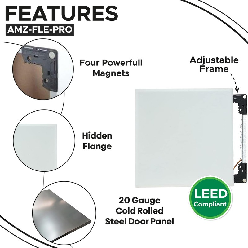 Best 10.5” x 12” Magnetic Wall Access Panel with Adjustable