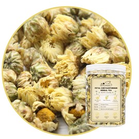 LWXLJMJZC-Getrockneter Fötaler Chrysanthemenblütentee, Teeblumen Chrysanthemenknospen-Tee, Loser Blatt Kräutertee 60g