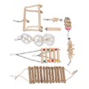8pcs Parrot Chewing Toy Shredding Foraging Toys Climbing Ladder Cage