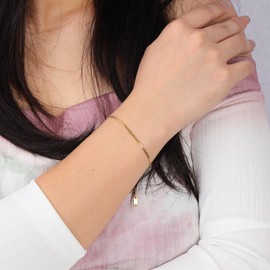 MILAKOO 3 Stück Gold Manschette Link Kette Armbänder für Frauen Tennis Armband stapelbar Armreif für Valentinstag