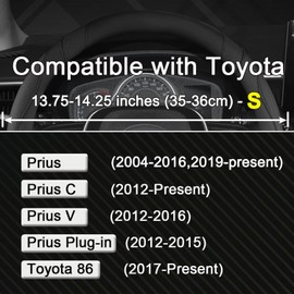 West Llama Customized Auto Car Steering Wheel Cover for Toyota Prius,86,13.75-14.25 inch