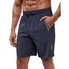QOSOQ Men's Athletic Shorts with Zipper Pockets: Lightweight, Quick-Drying, Casual