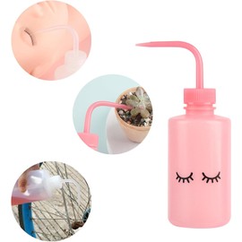 Botella de limpieza de belleza, cuentagotas con boquilla curva para limpieza de pestañas, botella de lavado multiusos