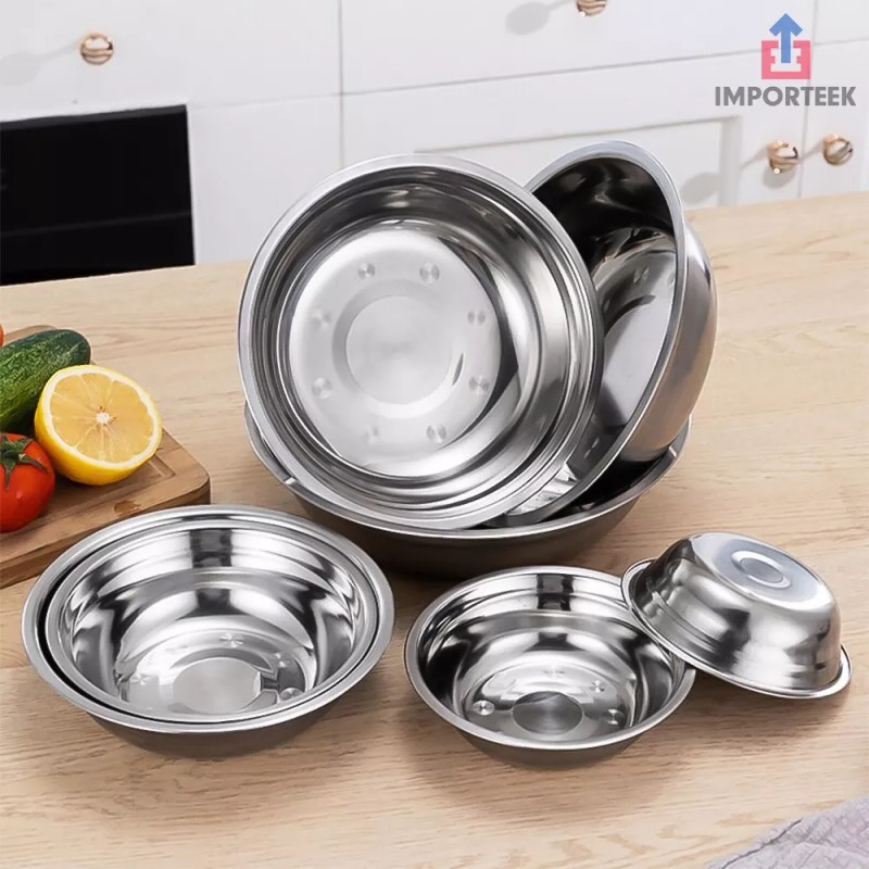 Importeek 3pz Bowl Tazon Acero Inoxidable Ensaladera Mezclar Cocina