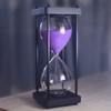 Hourglass Timer 60 Minute, Black Wooden Frame Decorative Sand Timer