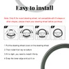 Yourkar Leather Steering Wheel Cover, Breathable Anti-Slip Car Steering Wheel