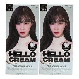 Mise-en-scène New Hello Cream Hair Dye 7CA Cool Ash x2 / 미쟝센 뉴 헬로크림 염색약 7CA 쿨애쉬 x2개