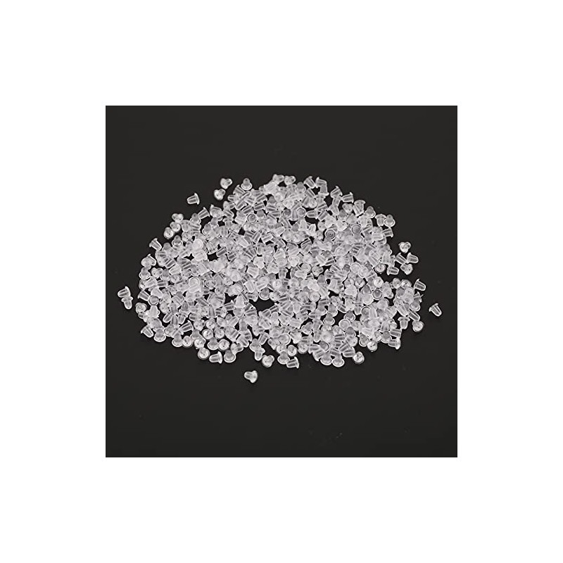 Respaldos para Aretes de Silicona Transparente 500 Piezas