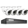 Eversecu 4 Channel Security Camera System 1080P DVR and (4)