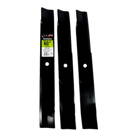 MaxPower 561130B 3 Blade Set for Many 60 in. Cut Hustler Mowers, Replaces OEM #'s 8979600, 8979651, 793794, 794685, Black