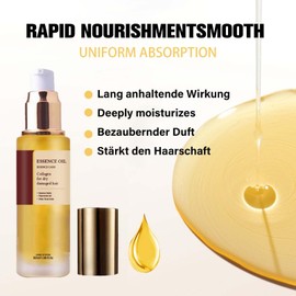 Maca Essence Hair Oil, Collagen Hair Conditioner Oil, Argan Oil Deep Repair Hair Care Hair Serum for All Hair Types, Against Frizz & Drying Out, Repair Hair Oil for Smooth and Shiny Hair (50 ml)