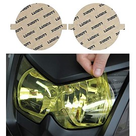 Lamin-x Custom Fit Yellow Harley Davidson Softail 4" Round Headlight Covers for Harley Davidson Softail 4" Round Headlight Covers