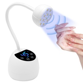 CGBE Mini UV Lampe für Nägel mit Smart Auto-Sensor und LCD Display, 12 LED-Perlen Mini-Nagellampe für Gelnägel mit 4 Modi, 36W Tragbare Kleiner Nageltrockner Geeignet für Salon und Hause