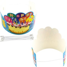 FANCY LAND Birthday Crowns for Kids Family Birthday Classroom School VBS Party Supplies Pack of 30
