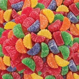 Fruit Slices - 2 Pound Bulk Pack (About 65 Count) - Jelly Candy - Assorted Flavors - Unwrapped Sugar-Dusted Sweets