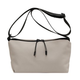 Beatus Women's Simple Compact Shoulder Bag, Supple Canvas Fabric, white (off-white)