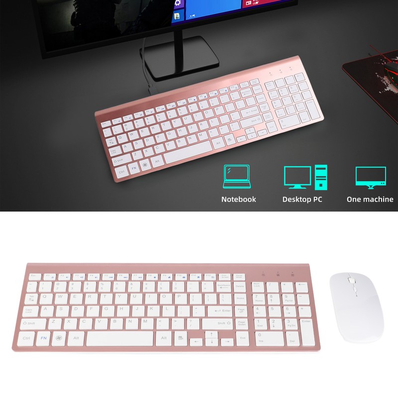 2.4G Wireless Keyboard and Mouse Combo with USB Adapter Ultra