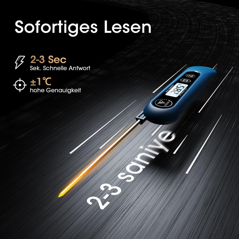 DOQAUS Barbecue Thermometer, Digital Roasting Thermometer, Meat Thermometer, Cooking Kitchen