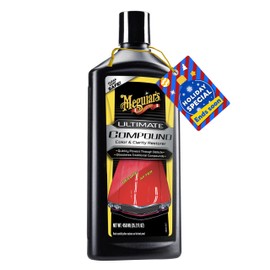 Meguiar’s Ultimate Compound, Pro-Grade Car Scratch Remover for Paint Correction, Removes Swirls and Defects While Restoring Gloss and Shine, Christmas Gifts for Car Guys, 15.2 Oz