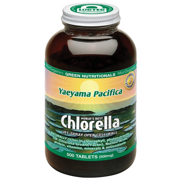 MicrOrganics Green Nutritionals Yaeyama Pacifica Chlorella 500mg 500 Tablets