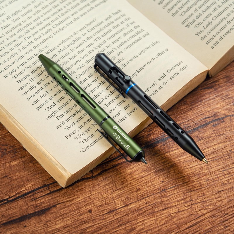 OLIGHT O'Pen Mini 2 Ballpoint Pen, Switch between Replaceable Black
