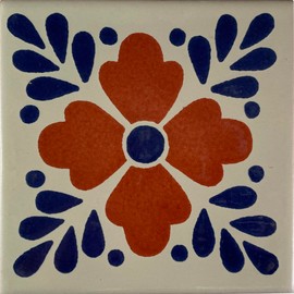 4.2x4.2 9 pcs Terra Tlaquepaque Talavera Mexican Tile