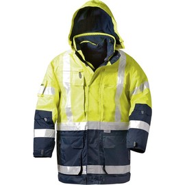 Elysee Men's 4-in-1 Hi-Vis Parka Yellow - Navy S