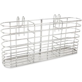 Stainless Steel Utensil Drying Basket Rack Hanging Holder for Knife and Fork Dish Sink Dishwasher with Drain, Cutlery Flatware Organizer with Hook, RustProof Drainage Solution in Kitchen Bathroom