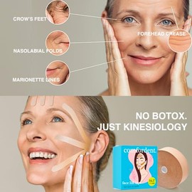 Kinesio - Cinta para levantamiento de cara y cuello, liberación miofascial antiarrugas