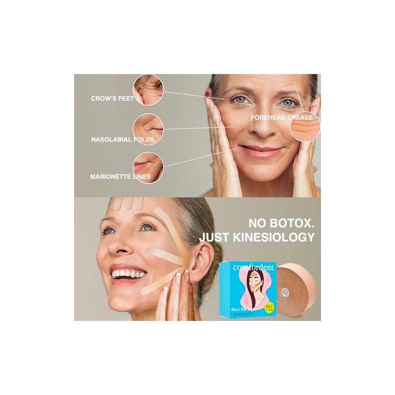 Kinesio - Cinta para levantamiento de cara y cuello, liberación