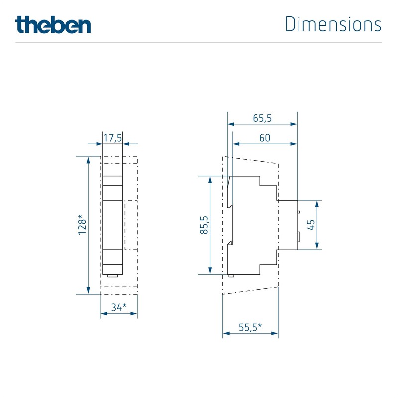 Theben 5410130 DIMAX 541 plus E I Universal Dimmer I