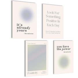 Modern Aura Poster Set Aura Pictures Aesthetic Style Preppy Room Decor Y2K Angel Number Poster Aesthetic Yoga Poster Beige Poster Green Manifestation 4 x A4