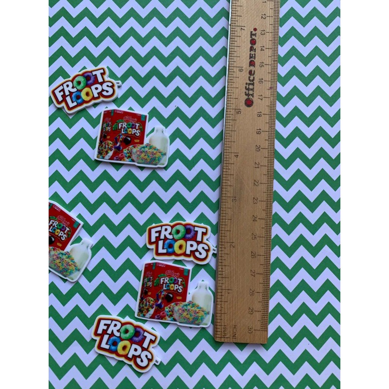 8pc. Froot Loops, Planar Resin Flatback, Cabochon, Bow Center, Flatback,