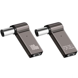 2PCS USB C to DC 7.4X5.0mm PD Trigger Laptop Charger Connector 100W Type-C to DC Female Barrel Plug Adapter for Dell Laptop Notebook