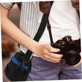 LABRIMP 1Pc Shockproof Camera Lens Case Bag Thickened Protective Pouch for DSLR Lenses Lightweight Portable for Storing Camera Accessories