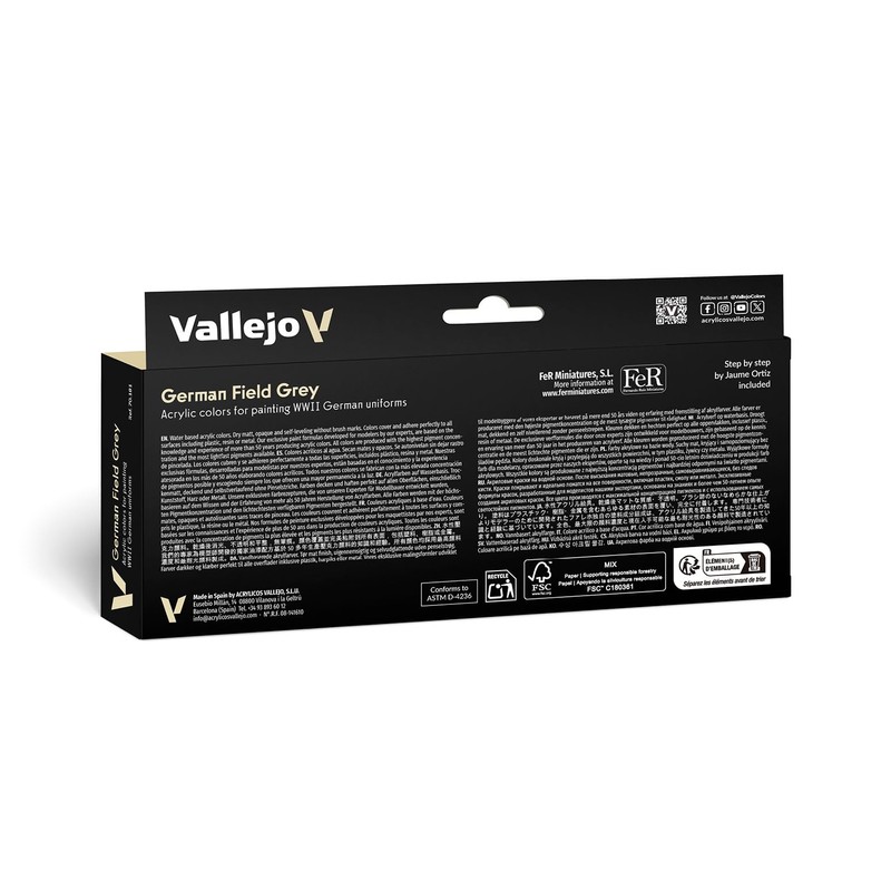 Vallejo German Field Grey Uniform Set, 17ml