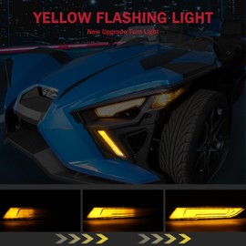 SAUTVS Lower Accent Panel Light Kit for Slingshot 2020-2023, Daytime Running Light Turn Signals for 2020-2023 Polaris Slingshot S GT R LE SL Accessories, Replacement #2884606