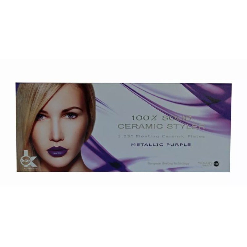 KOR Professional PINK CERAMIC HAIR IRON 1.25" BEST HAIR STRAIGHTENER