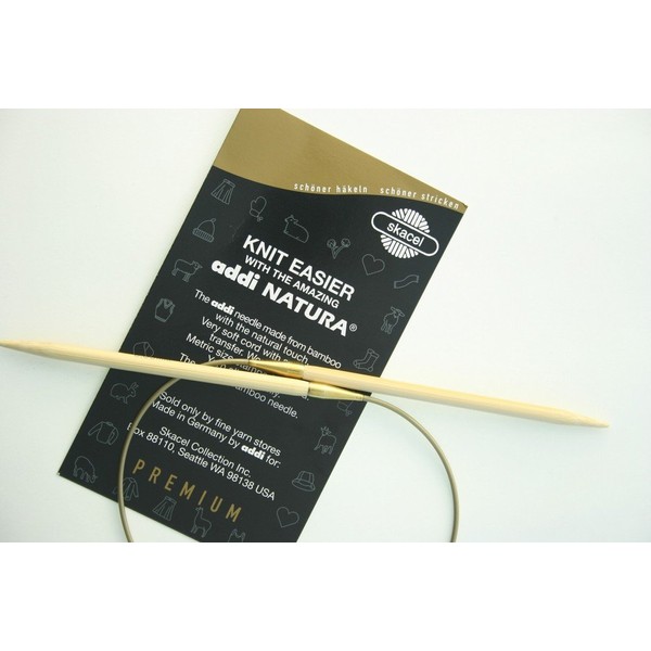Addi Circular Bamboo Knitting Needle 60cm x 6.5mm, 6.50mm, Beige