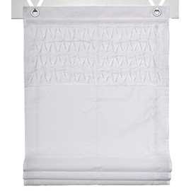 Kutti Roman Blind with Eyelets Tuck White 80 x 140 cm